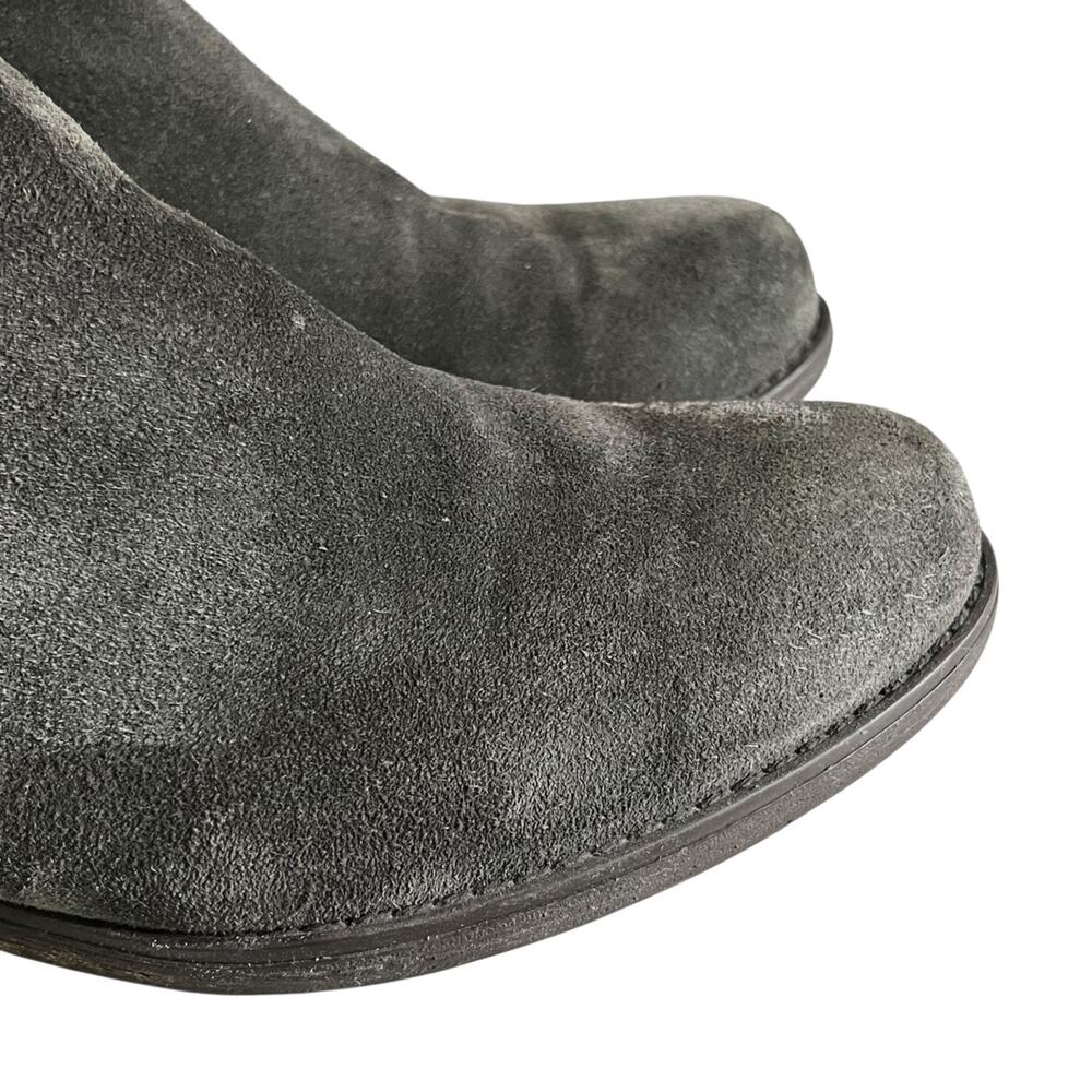 Eric Michael Ankle Boots 41 US 10 Gray Suede Snakeskin Side Zip Handmade Spain - Picture 8 of 12